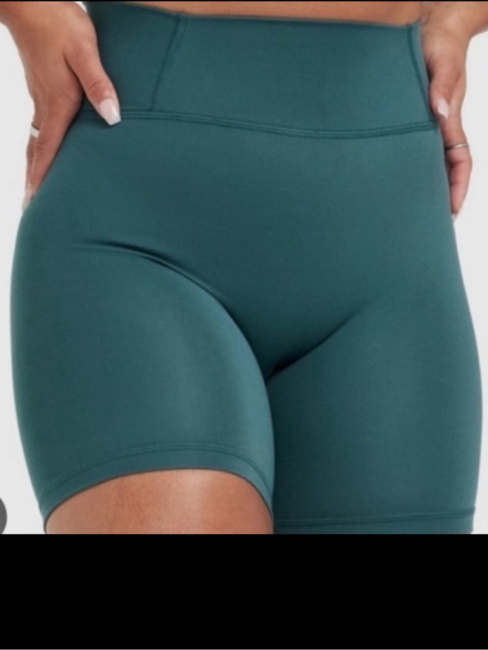 NEW! Oner Active Timeless High Waisted Marine Teal Blue Shorts Small